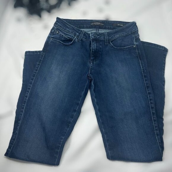 Womens Guess Jeans Sexy Curve Size 27RG Straight Leg Classic Denim Jeans - Picture 7 of 12